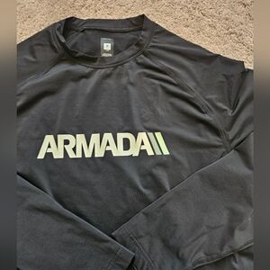 ARMADA ski Contra Baselayer Black Long Sleeve Top Mens Large Poly Elastane